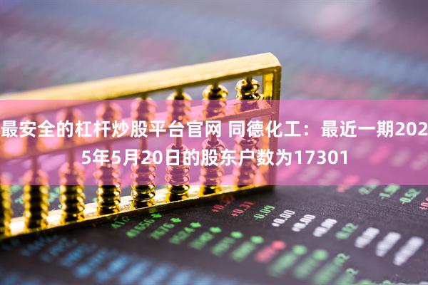 最安全的杠杆炒股平台官网 同德化工：最近一期2025年5月20日的股东户数为17301